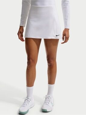Nike White Women's Tennis Skort with Black Swoosh